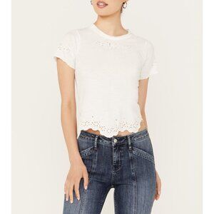 Free People White Call Me Baby Tee